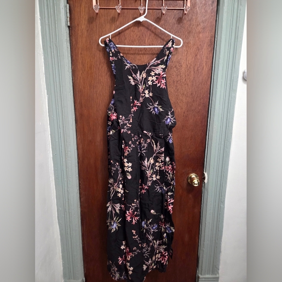 H&M Floral Black Dress Size L - Picture 2 of 4